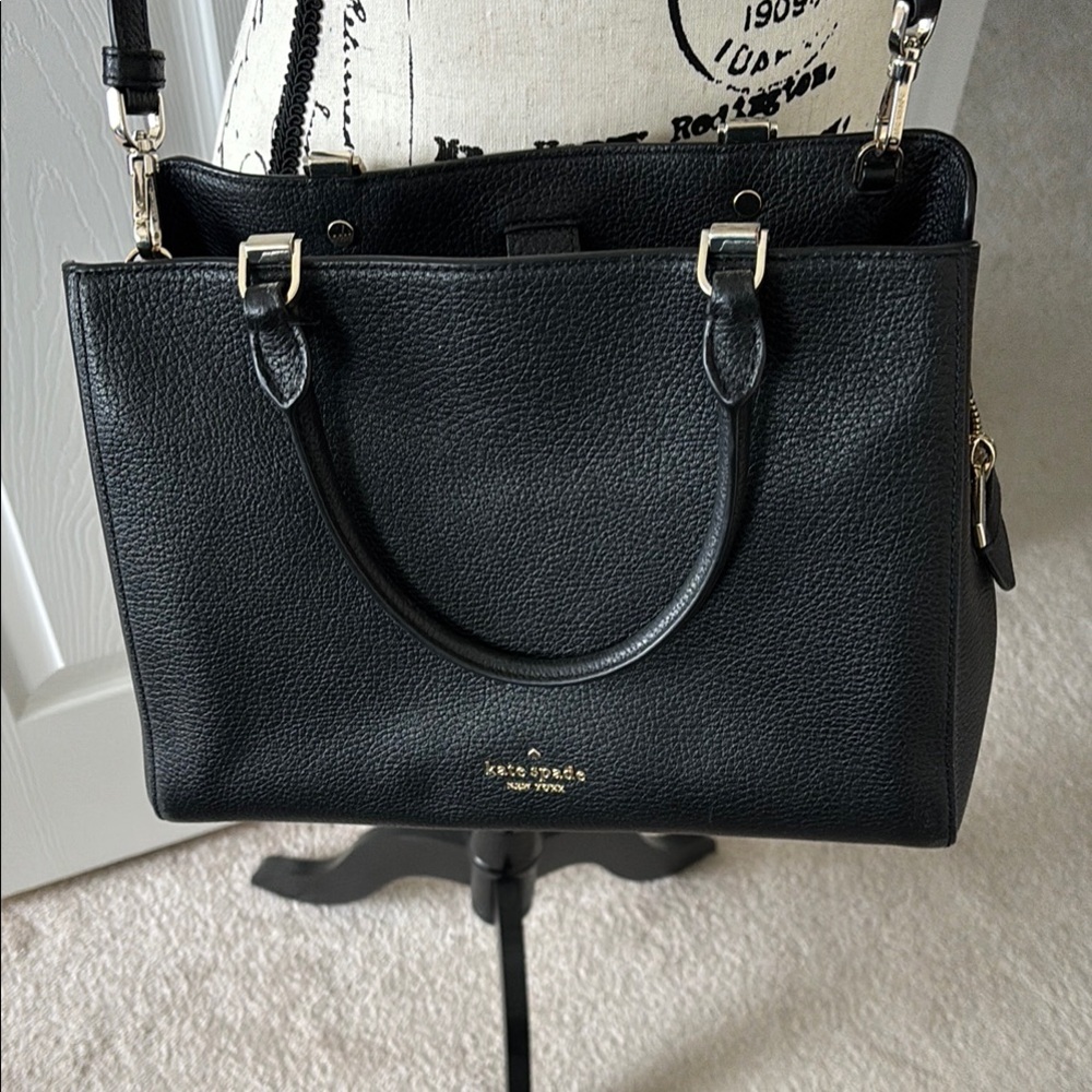 Kate Spade Black Satchel with Gold Hardware